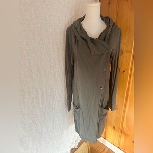 Cotton On Outerwear Draped Jacket with Hood Olive Medium